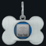 Menorah; Brushed metal-look Pet Name Tag<br><div class="desc">You will love this brushed aluminium metal look Jewish Hanukkah Menorah design. Great for gifts! Available on tee shirts, smart phone cases, mousepads, keychains, posters, cards, electronic covers, computer laptop / notebook sleeves, caps, mugs, and more! Visit our site for a custom gift case for Samsung Galaxy S3, iphone 5,...</div>