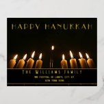 Menorah Candle Happy Hanukkah Foil Holiday Postcard<br><div class="desc">Menorah Candle Happy Hanukkah Postcard,  you can choose with or without envelope</div>