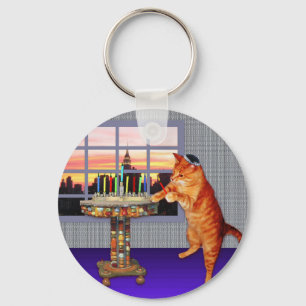 Menorah Cat Key Ring