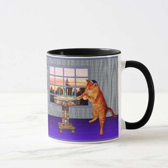 Menorah Cat Mug (Right)