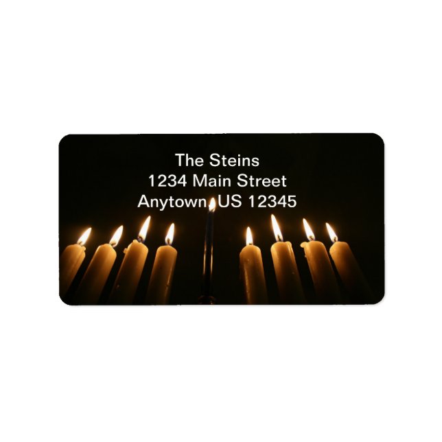 MENORAH CUSTOM ADDRESS LABEL (Front)