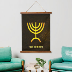 Menorah Flame Hanging Tapestry