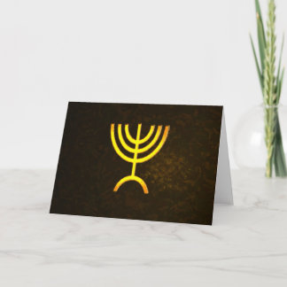 Menorah Flame Holiday Card
