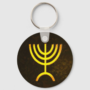 Menorah Flame Key Ring