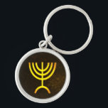 Menorah Flame Key Ring<br><div class="desc">A digital rendering of the Jewish seven-branched menorah (Hebrew: מְנוֹרָה‎). The seven-branched menorah, used in the portable sanctuary set up by Moses in the wilderness and later in the Temple in Jerusalem, has been a symbol of Judaism since ancient times and is the emblem on the coat of arms of...</div>