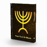 Menorah Flame Photo Block<br><div class="desc">A digital rendering of the Jewish seven-branched menorah (Hebrew: מְנוֹרָה). Add your own text. The seven-branched menorah, used in the portable sanctuary set up by Moses in the wilderness and later in the Temple in Jerusalem, has been a symbol of Judaism since ancient times and is the emblem on the...</div>