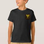 Menorah Flame T-Shirt<br><div class="desc">A digital rendering of the Jewish seven-branched menorah (Hebrew: מְנוֹרָה). The seven-branched menorah, used in the portable sanctuary set up by Moses in the wilderness and later in the Temple in Jerusalem, has been a symbol of Judaism since ancient times and is the emblem on the coat of arms of...</div>