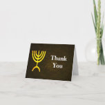 Menorah Flame Thank You<br><div class="desc">A thank you card to accompany Bar/Bat Mitzvah invitations featuring the same design.</div>