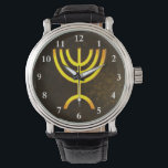 Menorah Flame Watch<br><div class="desc">A digital rendering of the Jewish seven-branched menorah (Hebrew: מְנוֹרָה). The seven-branched menorah, used in the portable sanctuary set up by Moses in the wilderness and later in the Temple in Jerusalem, has been a symbol of Judaism since ancient times and is the emblem on the coat of arms of...</div>