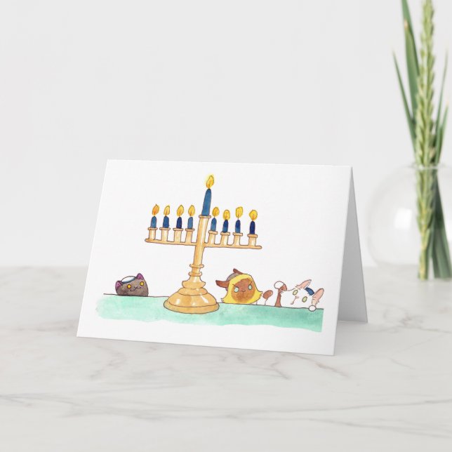 Menorah Greeting Card (Front)