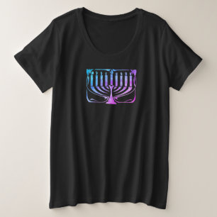 Menorah Hannukah Plus Size T-Shirt