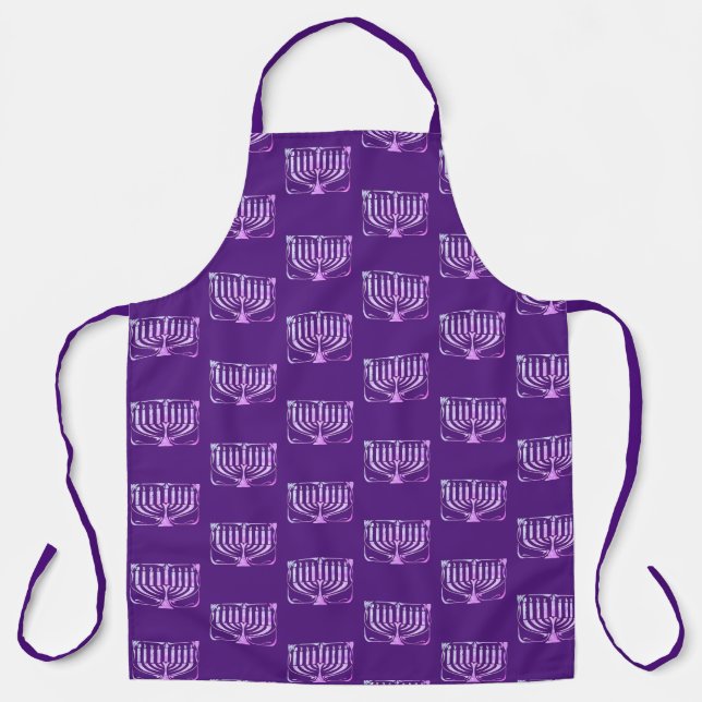 Menorah Hanukkah Apron (Front)