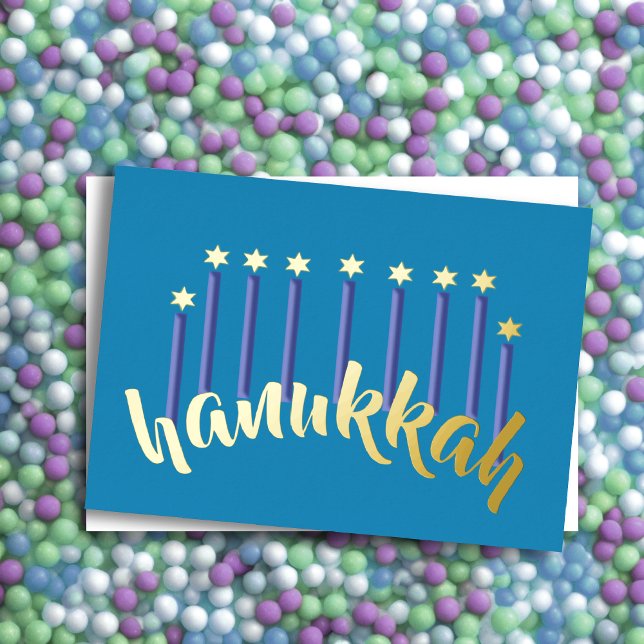 Menorah Hanukkah Candles Star of David Blue (Creator Uploaded)