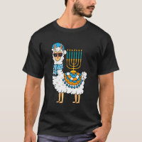 Menorah Hanukkah Llama Cute Alpaca Chanukah