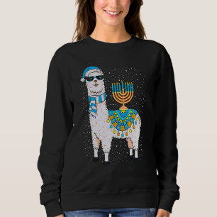 Menorah Hanukkah Llama T Shirt Cute Alpaca Chanuka