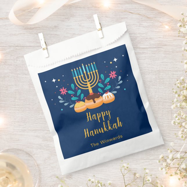 Menorah Hanukkah Party  Favour Bags (Clipped)