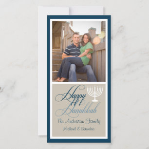 Menorah Hanukkah Photo Card