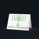 Menorah Happy Hanukkah Greeting Card<br><div class="desc">add your own message inside... .(graphic by MarloDeeDesigns.com) ...  © 2004-201 MarloDee Designs: All rights reserved. All necessary licenses have been purchased and are on file. Images on this site are NOT public domain.</div>