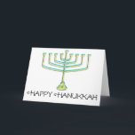 Menorah Happy Hanukkah Greeting Card<br><div class="desc">add your own message inside... .(graphic by MarloDeeDesigns.com) ...  © 2004-201 MarloDee Designs: All rights reserved. All necessary licenses have been purchased and are on file. Images on this site are NOT public domain.</div>