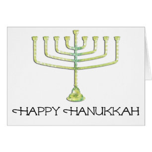 Menorah Happy Hanukkah Greeting Card 2