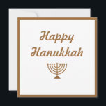 Menorah Holiday Card<br><div class="desc">Happy Hanukkah can be changed to anything you wish in any Zazzle colour you want and the background can be customised as well. There are postage stamps that match that can also be changed or left just like this.</div>