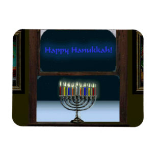 Menorah In The Window Magnet