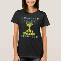 Menorah Lights Happy Hanukkah Jewish Cute Chanukah
