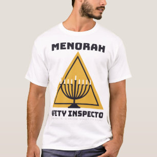 Menorah Safety Inspector Hanukkah Dad T-Shirt