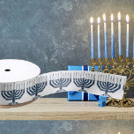 Menorah Satin Ribbon<br><div class="desc">For Hanukkah gifts</div>