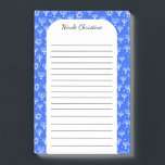 Menorah Star of David Hanukkah Blue CUSTOM Lined Post-it Notes<br><div class="desc">Make your shopping lists in style with this customisable grocery shopping,  meal planning or to-do list notepad. Customise or add text to suit your needs. Keep or delete the lines too. Check my shop for more sizes and styles!</div>