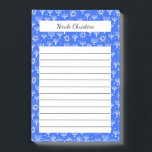 Menorah Star of David Hanukkah Blue CUSTOM Notepad<br><div class="desc">Make your shopping lists in style with this customisable grocery shopping,  meal planning or to-do list notepad. Customise or add text to suit your needs. Keep or delete the lines too. Check my shop for more sizes and styles!</div>