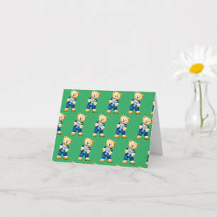 Menorah Teddy Bear Card