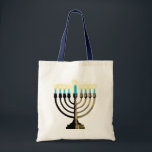 Menorah Tote<br><div class="desc">Add a warm glow to your holiday schlepping.</div>
