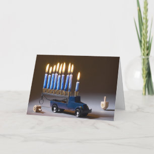 Menorah Truck Chanukah Card