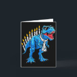 Menorasaurus Hanukkah T Rex Dinosaur Dino Chanukah Card<br><div class="desc">Menorasaurus Hanukkah T Rex Dinosaur Dino Chanukah Boys Kids</div>