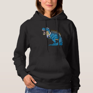 Menorasaurus Rex Dinosaur Happy Hanukkah Pjs Famil Hoodie