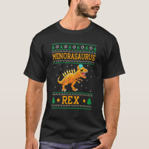 Menorasaurus Rex  Dinosaur Rex Hanukkah Menora Pun T-Shirt