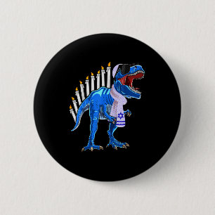 Menorasaurus Rex Shirt T Rex Dinosaur Hanukkah Gif 6 Cm Round Badge