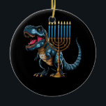 Menorasaurus Rex Trex Dinosaur Hanukkah Menorah Je Ceramic Tree Decoration<br><div class="desc">Fun cute dino who love history and dinosaurs! Makes a great tee for anyone who loves dinosaurs, t rex, stegosaurus, triceratops, brontosaurus, tyrannosaurus rex! What a great tee for girls who loves dinosaurs! Dinosaur Dino tee, Dinosaur lover. Hanukkah is a Jewish festival commemorating the rededication of the Second Temple It...</div>