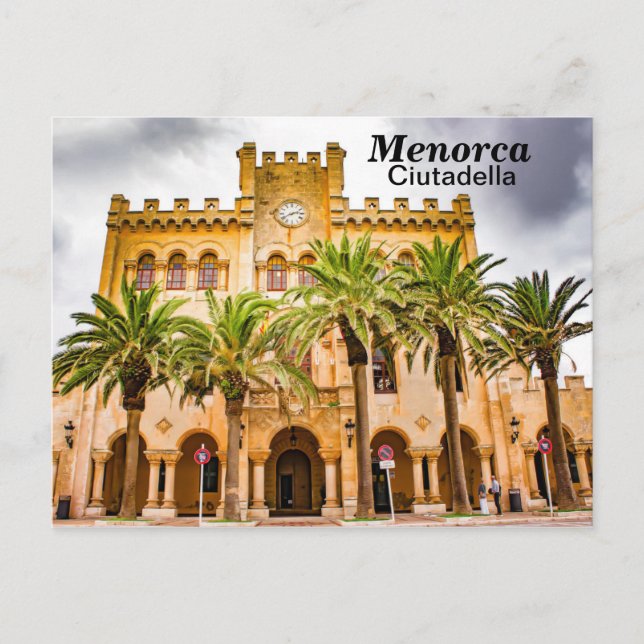 Menorca Ciutadella Town Hall Postcard (Front)