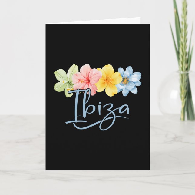 Menorca Flowers Spain Learic Islands Floral Vacati Card (Front)