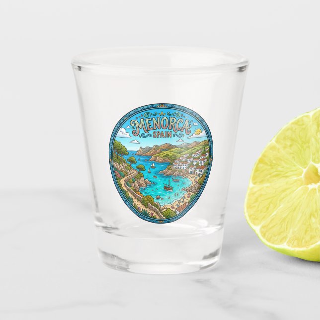 Menorca Spain Shot Glass (Front)