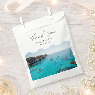 Menorca Spain Wedding Personalised Favour Bags