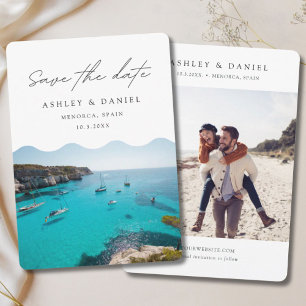 Menorca Spain Wedding Save the Date Invitation