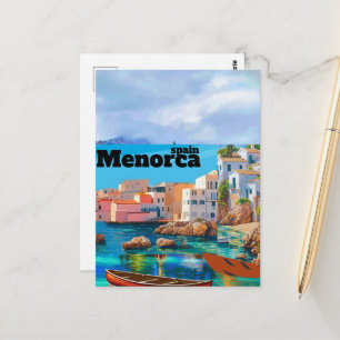 Menorca travel print - Spain, Menorca print, Minor Postcard