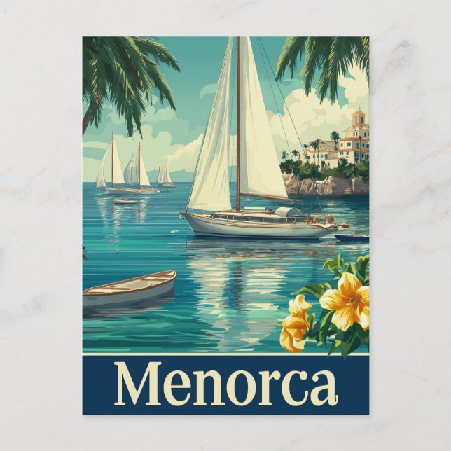 Menorca vintage  postcard (Front)