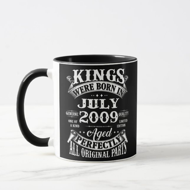 Mens 13rd Birthday Gift For Kings Born In July Mug (Left)
