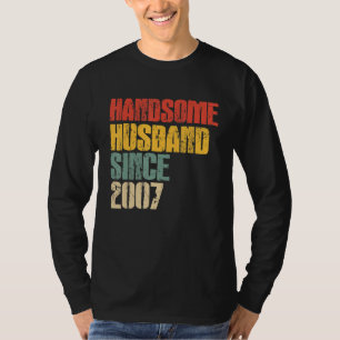 Mens 16th Wedding Anniversary for Him Handsome Hus T-Shirt