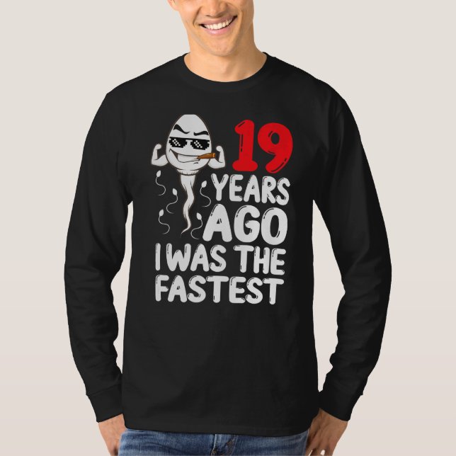 Mens 19th Birthday Gag Dress 18 Years Ago I Was Th T-Shirt (Front)