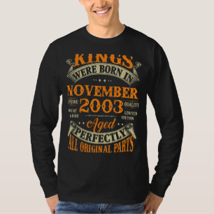 Mens 19th Birthday Kings Born In November 2003 19 T-Shirt
